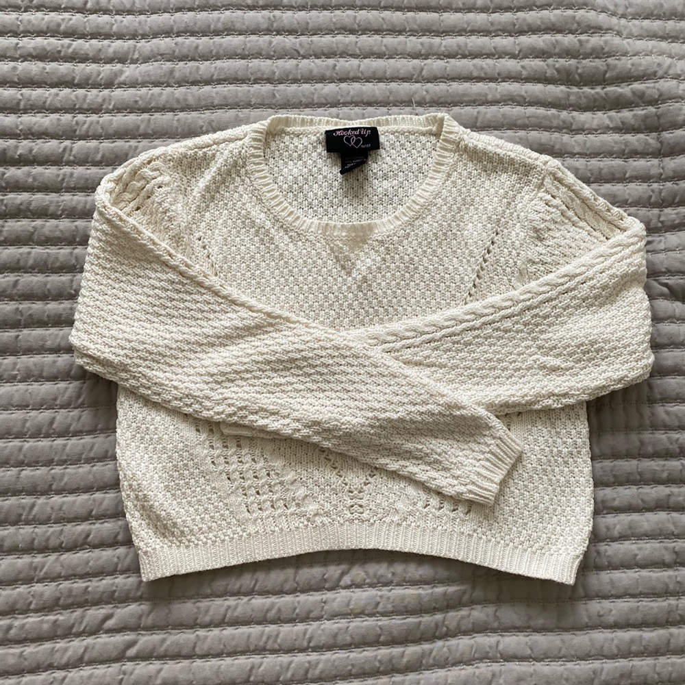 Cropped knit sweater XS size Hooked up